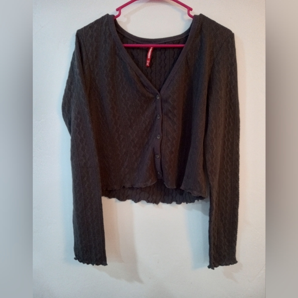 UNIONBAY Brown Knit Cardigan Sweater